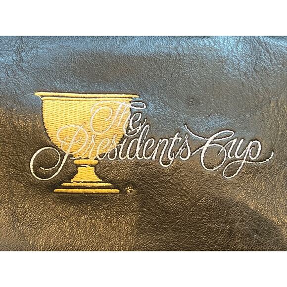 Vintage Presidents Cup Golf Travel Luggage Leather Laptop PGA Computer Bag (D) - Picture 2 of 10